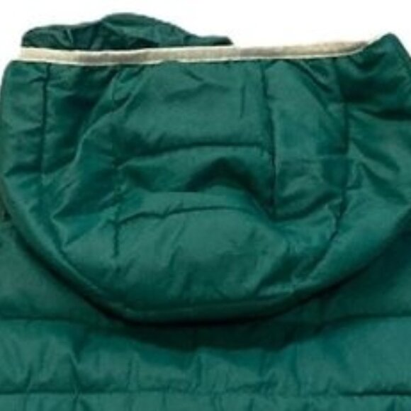 Zara Boys Green Puffer Vest Hooded Quilted Jacket Size 7/8 Down Filled - Picture 10 of 11
